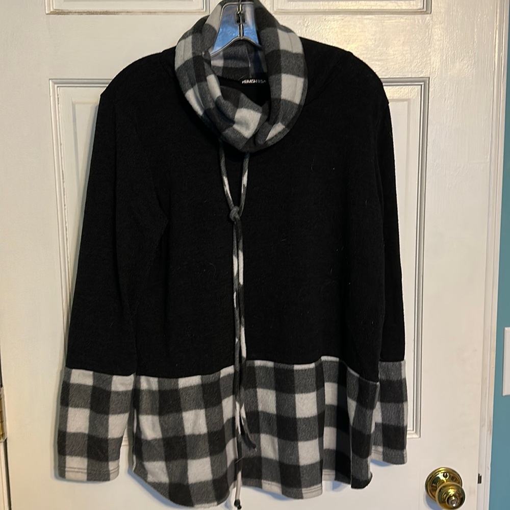 Paid and Charcoal Cozy Tunic
